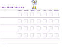 Things I Need To Work On - Behavior Chart Template - Daisy Duck