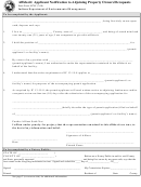 Form 49785 - Affidavit: Applicant Notification To Adjoining Property Owners/occupants - State Of Indiana