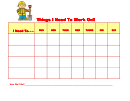 Things I Need To Work On Behaviour Chart - Bob The Builder
