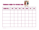 Things I Need To Work On Behaviour Chart - High School Musical Girls