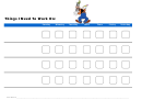 Things I Need To Work On - Behavior Chart Template - Goofy