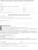 Request For Continuance Of Trial Date In A Civil Case Form - Virginia