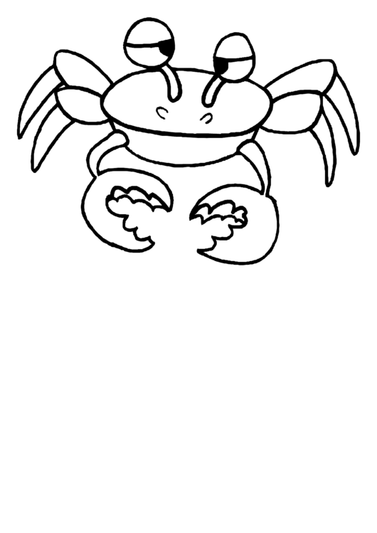 Crab Coloring Sheet Printable pdf