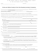Petition And Affidavit Seeking Ex Parte Order Requiring Involuntary Examination Form - Martin County, Florida