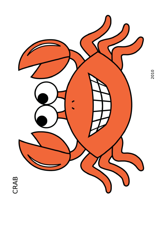 Crab Coloring Sheet Filled Printable pdf