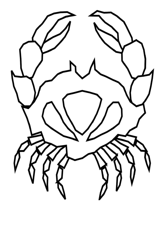 Crab Coloring Sheet