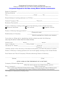 Corpcode Request To The New Jersey Motor Vehicle Commission Form
