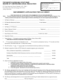 Ncsb Form 3 - Bar Member's Application For Cle Credit