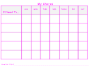 Pink Plain Chore Chart