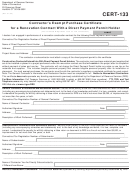 Form Cert-133 - Contractor's Exempt Purchase Certificate For A Renovation Contract With A Direct Payment Permit Holder Form - Contractor's Exempt Purchase Certificate For A Renovation Contract With A Direct Payment Permit Holder