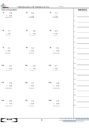 Multiplication With Multiples Of Ten - Math Worksheet With Answer Key
