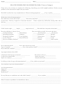 Health Information Background Form (child: 2 Years Or Younger)