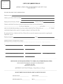 Form Afa-int - Application For Adjustment Of City Tax - City Of Greenville