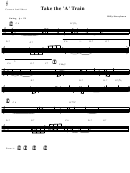 Billy Strayhorn - Take The 'a' Train Concert Lead Sheet