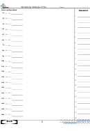 Multiplying Multiples Of Ten - Math Worksheet With Answer Key