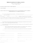 Application To Pay Or Deliver Estate Of An Incompetent Adult Without Appointment Of A Guardian Of Estate Form - Probate Court Of Cuyahoga County, Ohio