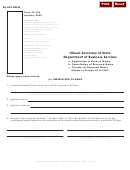 Form Lp 109 - Department Of Business Services Of Illinois Secretary Of State