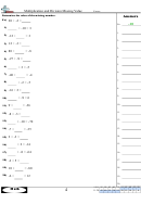 Multiplication And Division Missing Value Worksheet