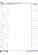 Multiplication And Division Missing Value Worksheet