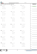 Ordering Decimal Numbers Worksheet