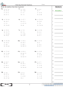 Ordering Decimal Numbers Worksheet