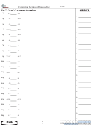 Comparing Decimals (Thousandths) Worksheet With Answer Key Printable pdf