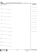 Add, Subtract, Multiply & Divide Decimals Worksheet Printable pdf
