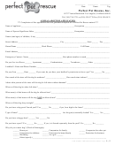 Animal Adoption Application Form Printable pdf