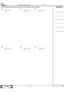 Dividing Decimals Worksheet Printable pdf
