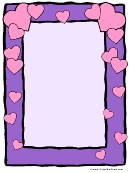 Valentine's Day Hearts Page Border Template