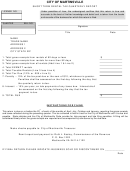 Short Term Rental Tax Quarterly Report Form - City Of Martinsville