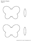 Butterfly Shapes Coloring Sheet - 2014