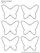 Butterfly Shapes Coloring Sheet - 2014