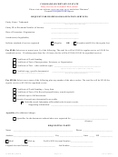 Request For Business Organization Services Form - Colorado - 2011