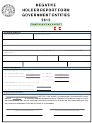 Form Up-1ng - Negative Holder Report Form Government Entities - 2013