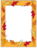 Autumn Leaves Page Border Template