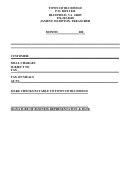 Meals Tax Form - Town Of Bluefield
