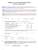 Parent P.l.u.s. Loan Pre-application Form