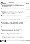 Two Step Problems Worksheet