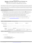 Application To Extend An Interim Administrative Certificate Form