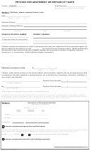Form 15-dpt-ar - Petition For Abatement Or Refund Of Taxes