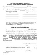 Form 1001 - Statement Of Ownership Alcoholic Beverage Retailer Permit Application Form Printable pdf