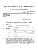 Affidavit And Application, Class Ii Temporary Permit Form
