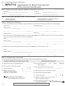 Form Mfut-12 - Application For Motor Fuel Use Tax Ifta License And Decals January 2005