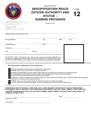 Form 12 - Application For Group/position Peace Officer Authority And Status - Sunrise Provision - Colorado Department Of Law