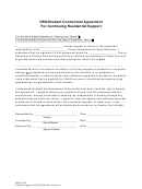 Form Dss-5108 - Dss/student Contractual Agreement For Continuing Residential Support - Nc Family Support And Child Welfare Services