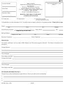Form 08-4203 - Marital And Family Therapist License Application - 2000