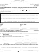 Form Ptab-1-A - Residential Appeal Printable pdf