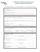 Trust Account Application Form - Lafayette Federal Credit Union