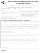 Form Tr-579-wt - New York State E-file Signature Authorization For Tax Year 2013 For Form(s) Nys-1 And Nys-45